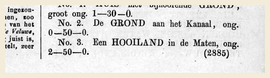 Het bericht zoals het op 5 augustus 1871 in de krant stond.